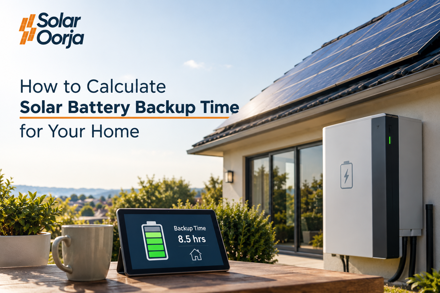 How to calculate solar battery backup time for your home using battery capacity and power consumption