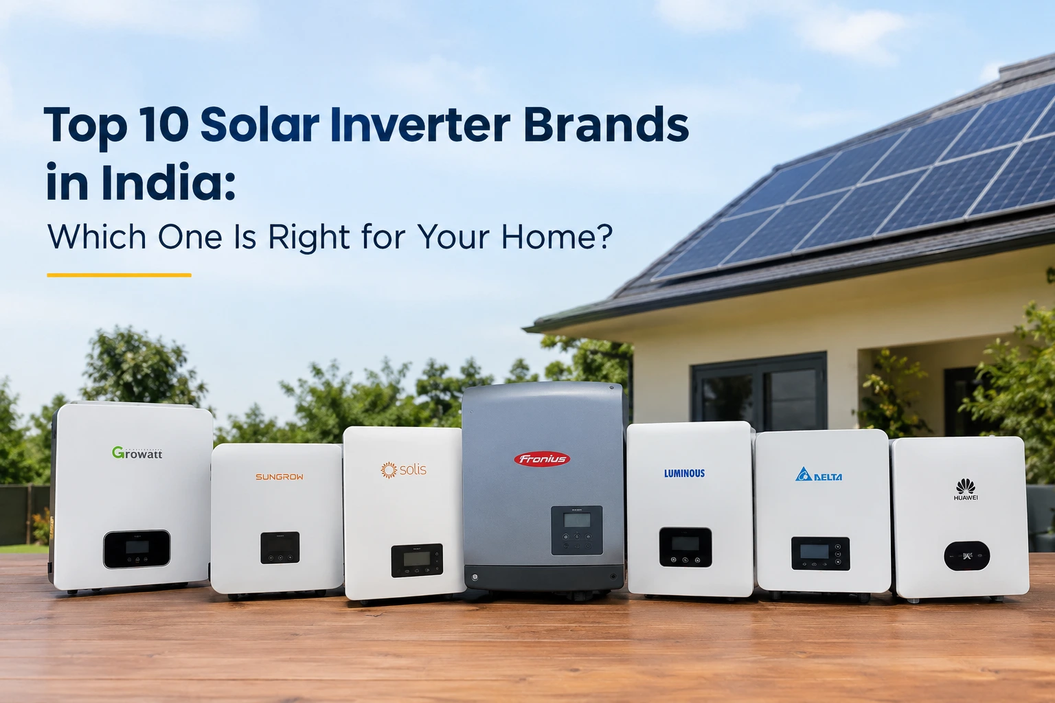 Top 10 solar inverter brands in India for residential rooftop solar systems